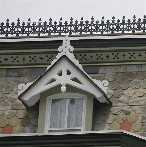 what do you call decorative metal spikes on victorian houses|victorian house with decorative towers.